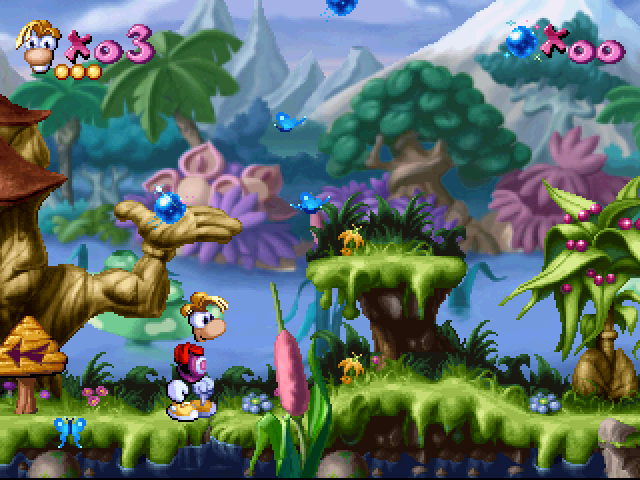 Rayman - PlayStation game screenshot (1995) by Ubi Soft